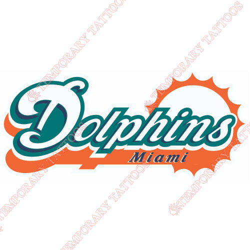 Miami Dolphins Customize Temporary Tattoos Stickers NO.578